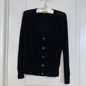 Tory Burch black v-neck sweater